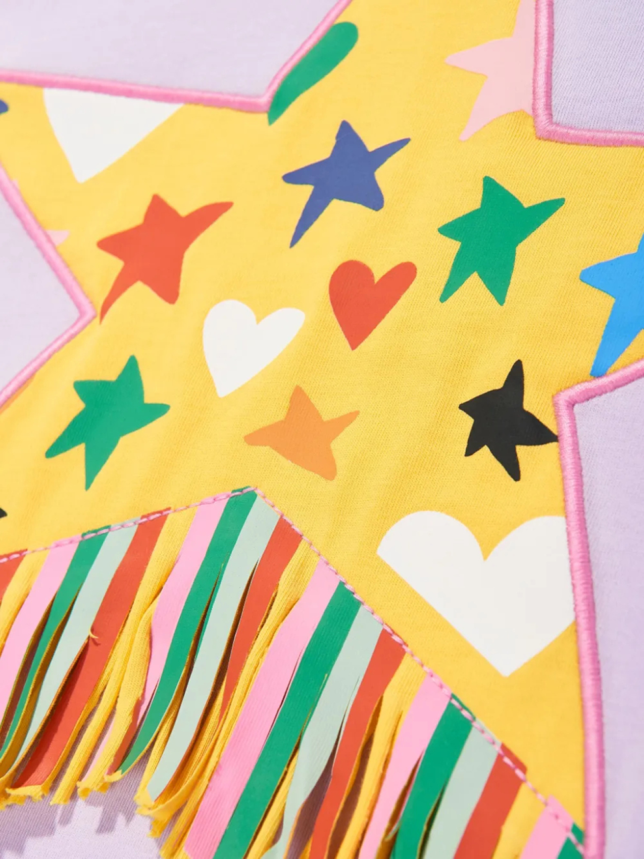 Платье со звездным мотивом Stella McCartney Kids, фиолетовый — фото 3