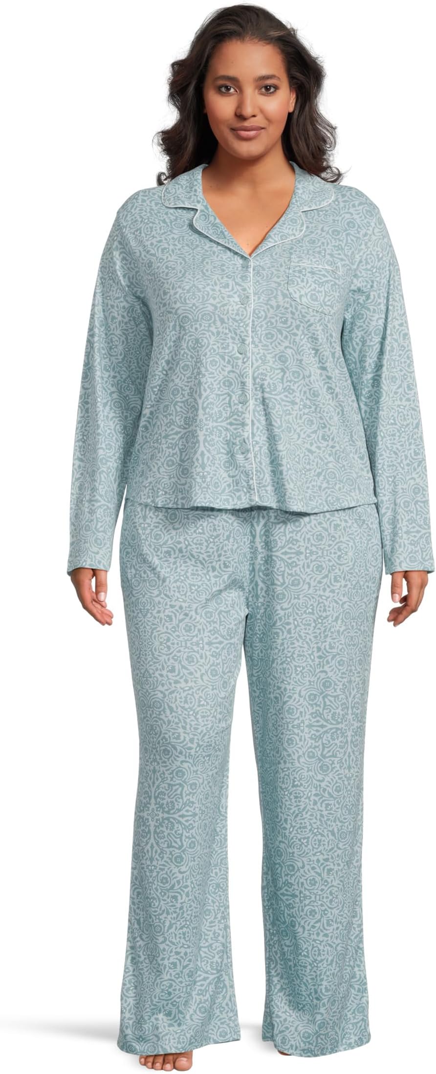 

Пижама Karen Neuburger Plus Size Novelty Print Long Sleeve Girlfriend Pajama Set, цвет Medallion