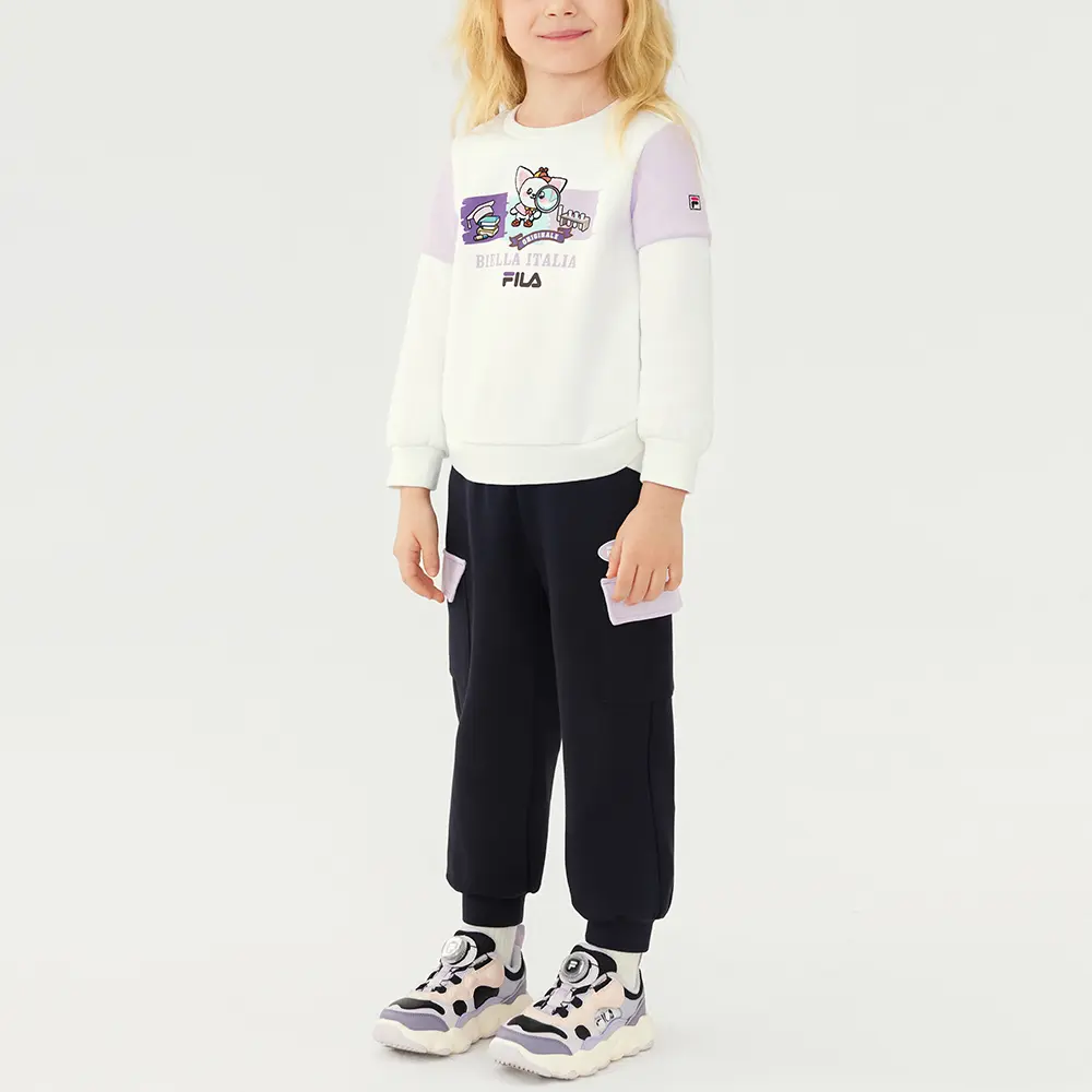 Трикотажные спортивные штаны для детей 3-7 лет FILA KIDS, синий — фото 4