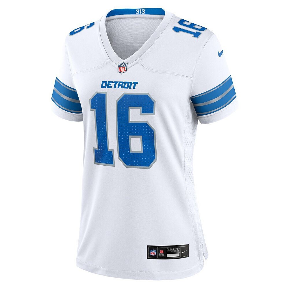 Женское белое джерси Nike Jared Goff Detroit Lions Game, цвет Lns White — фото 3