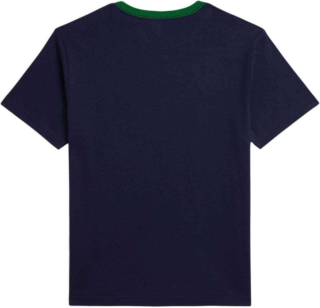 Футболка Polo Ralph Lauren Kids Logo Cotton Jersey Tee, цвет Refined Navy — фото 2
