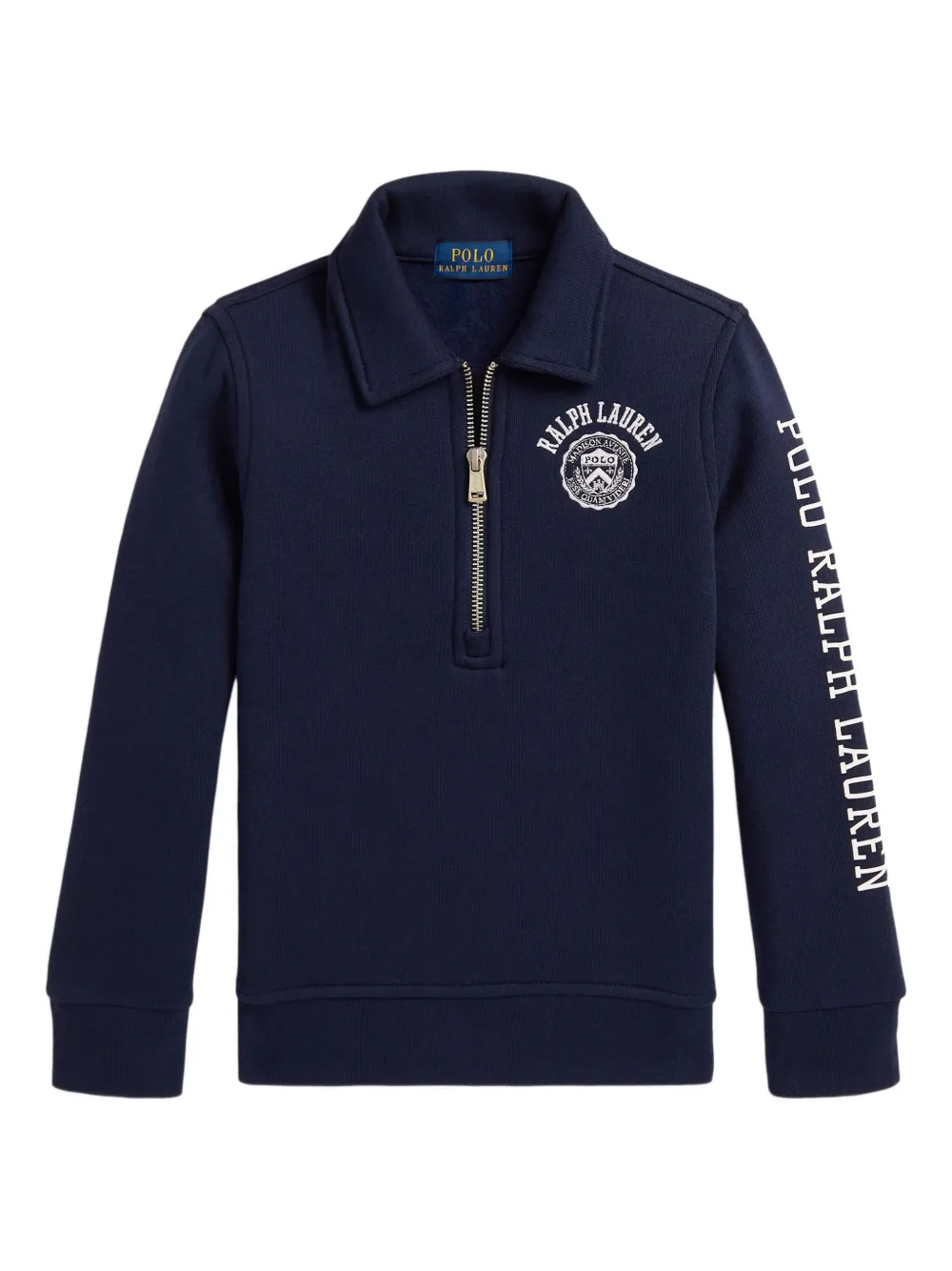 

Рубашка поло с воротником на молнии POLO RALPH LAUREN KIDS, синий
