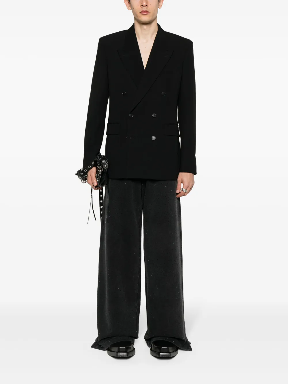 Спортивные брюки с кристаллами Vetements, черный — фото 2