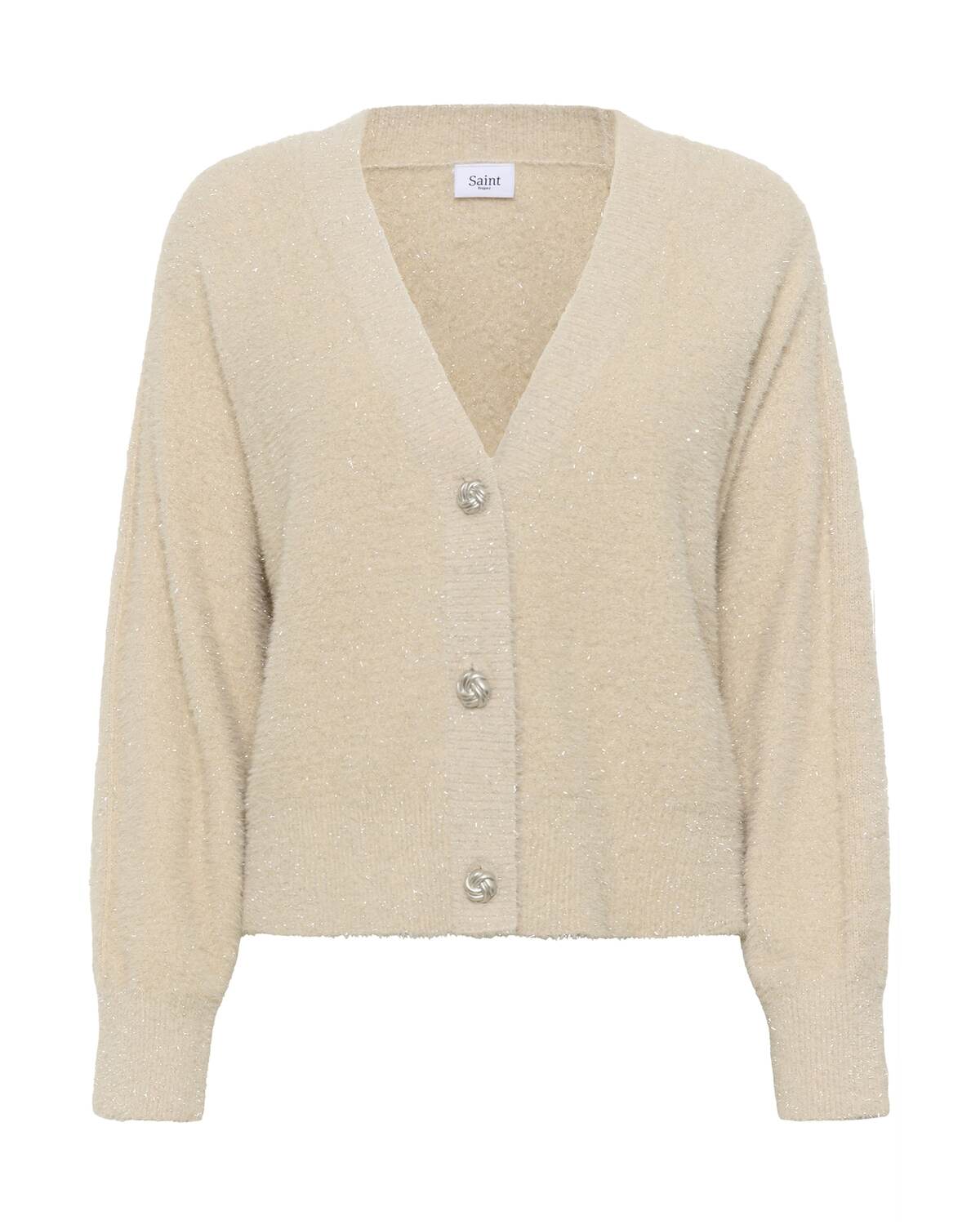 

SAINT TROPEZ Вязаный кардиган в бежевом цвете