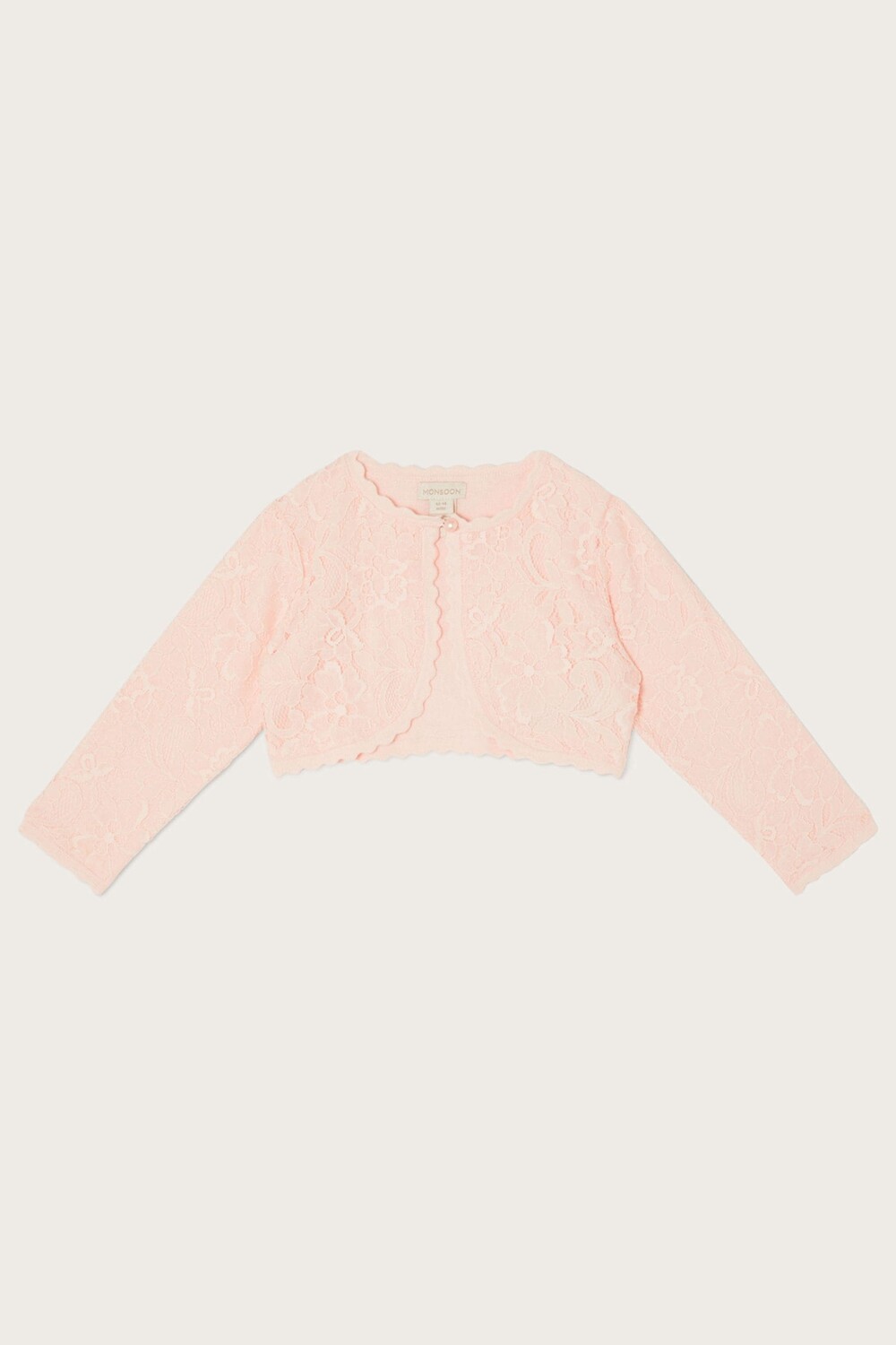 

Розовый детский кружевной кардиган Monsoon, розовый