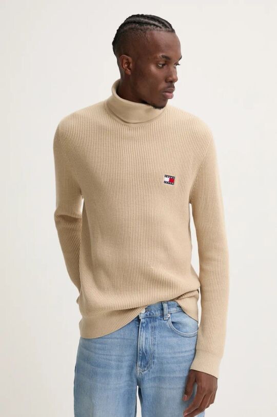 

Свитер из смесовой шерсти Tommy Jeans, коричневый
