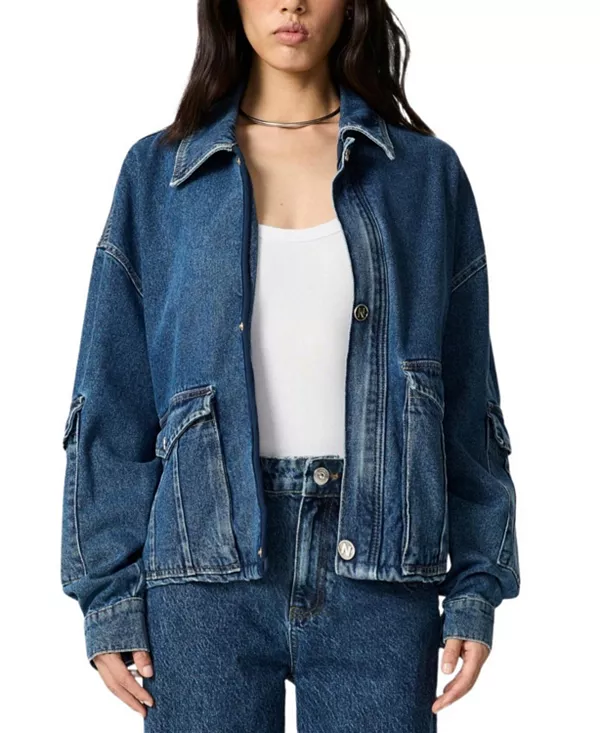 

Джинсовая куртка с множеством карманов, средне-синего цвета. Nocturne, синий