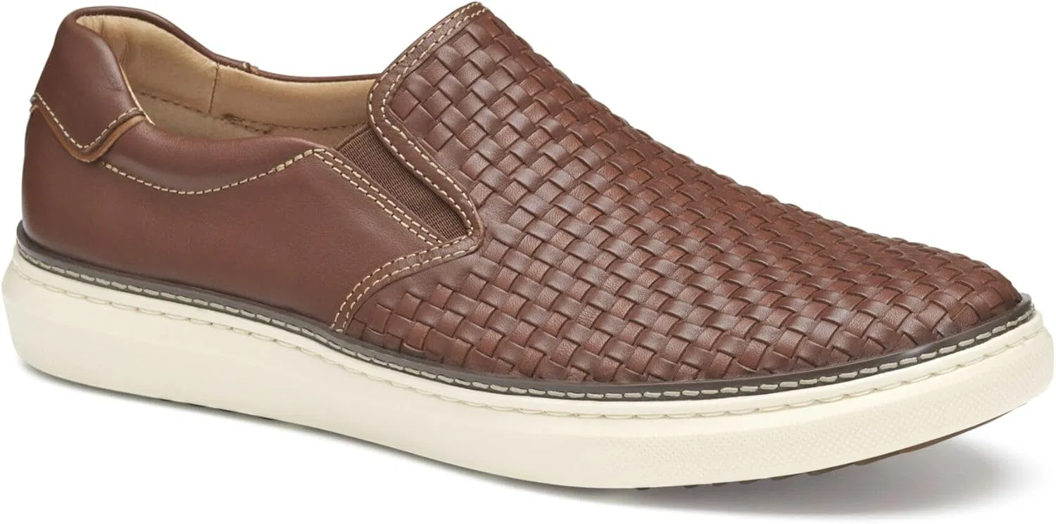 Лоферы, плетеные, Johnston & Murphy, Mcguffey 2, Tan Woven Full Grain