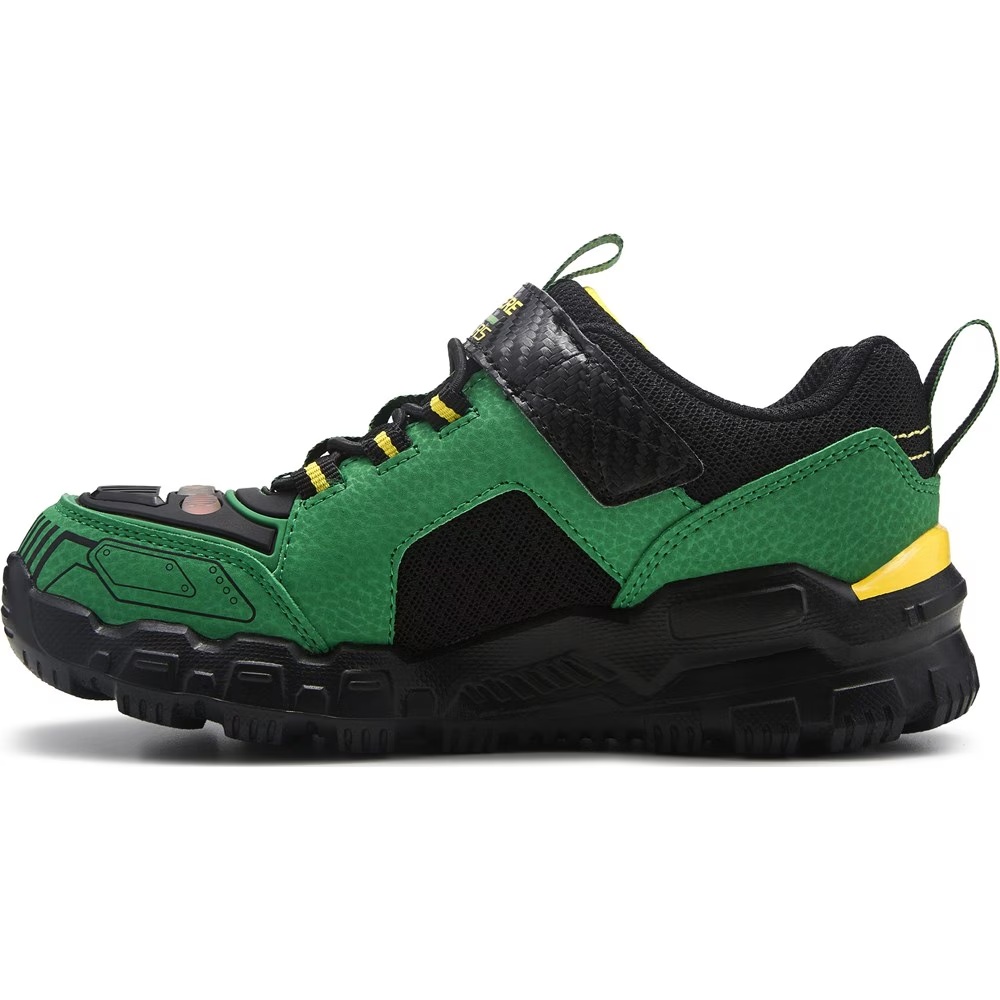 Детские кроссовки с подсветкой john deere adventure от Skechers для маленьких/больших детей, green/yellow/black — фото 3