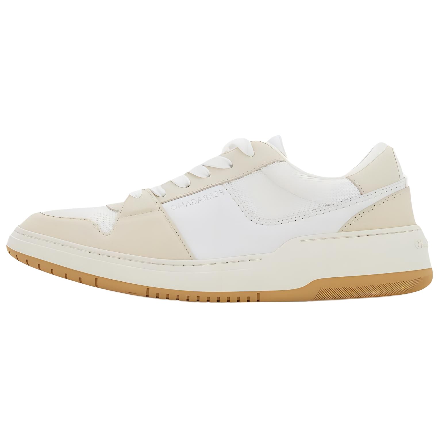 

FERRAGAMO Кожаные кроссовки с вставками, белый