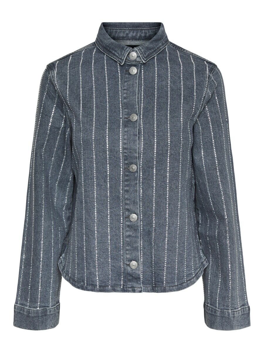

Блузка PIECES Blouse PCSIFFI, серый деним