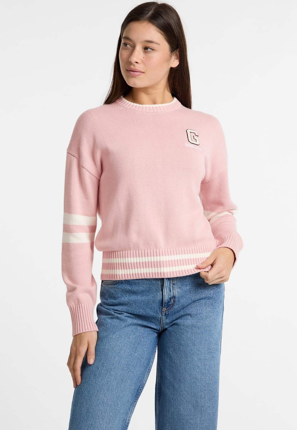 

Джемпер LOGO-PATCH Guess Jeans, розовый