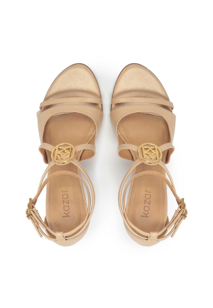 Босоножки на высоком каблуке Kazar Sandals, бежевый — фото 3