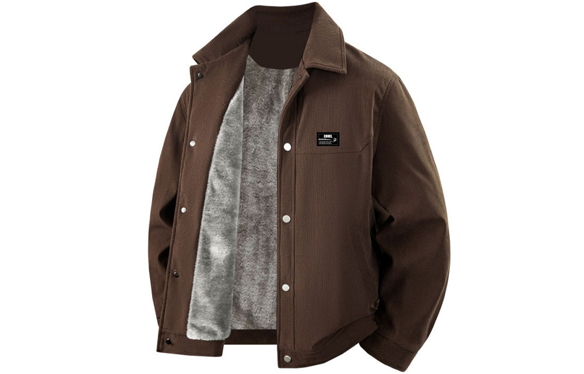 

Пуховик Unisex Lapel Thickened ZIAREL, coffee