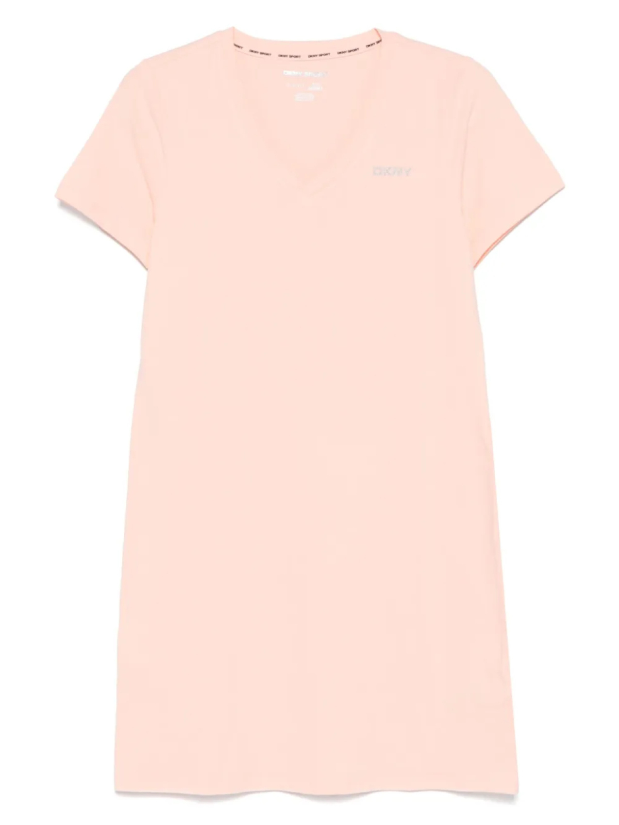 

Платье мини с логотипом и заклепками DKNY, оранжевый