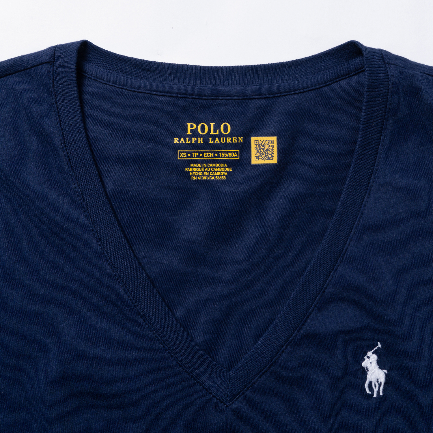 Футболка Polo Ralph Lauren V-Neck, темно-синий — фото 3