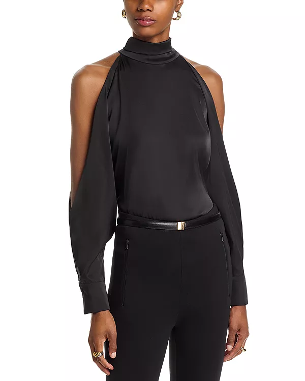 

Блузка с завязками на шее от Rossi Generation Love, черный