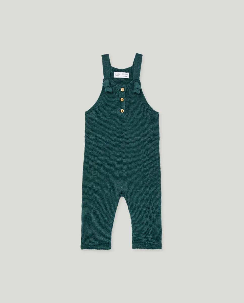 

Длинный вязаный комбинезон для малыша Baby El Corte Inglés, темно-зеленый