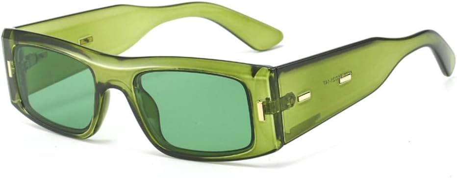 

Винтажные квадратные солнцезащитные очки контрастного цвета для женщин, защита от УФ-излучения UV400, модный леопардовый принт, модные панк-очки для мужчин MTZJH, Green