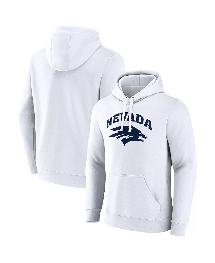 

Мужская белая толстовка с капюшоном Nevada Wolf Pack с основным логотипом Fanatics