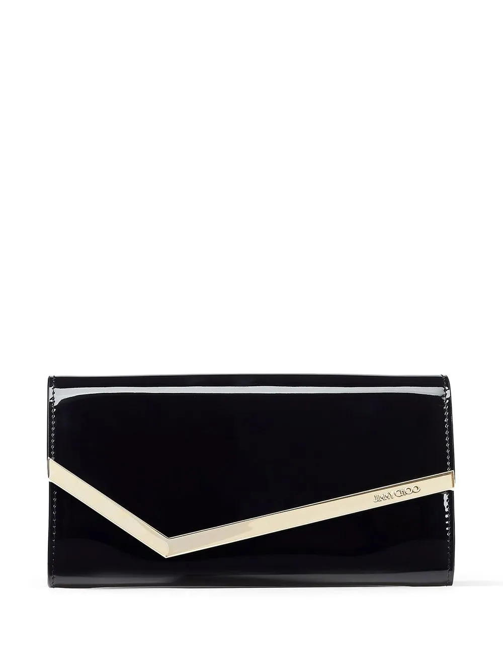 

Лакированный клатч Emmie JIMMY CHOO, черный