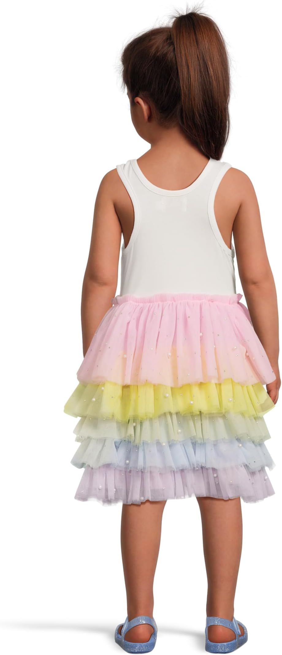 Платье Lola and The Boys 3D Rainbow White Tank Dress, цвет Multicolor — фото 2