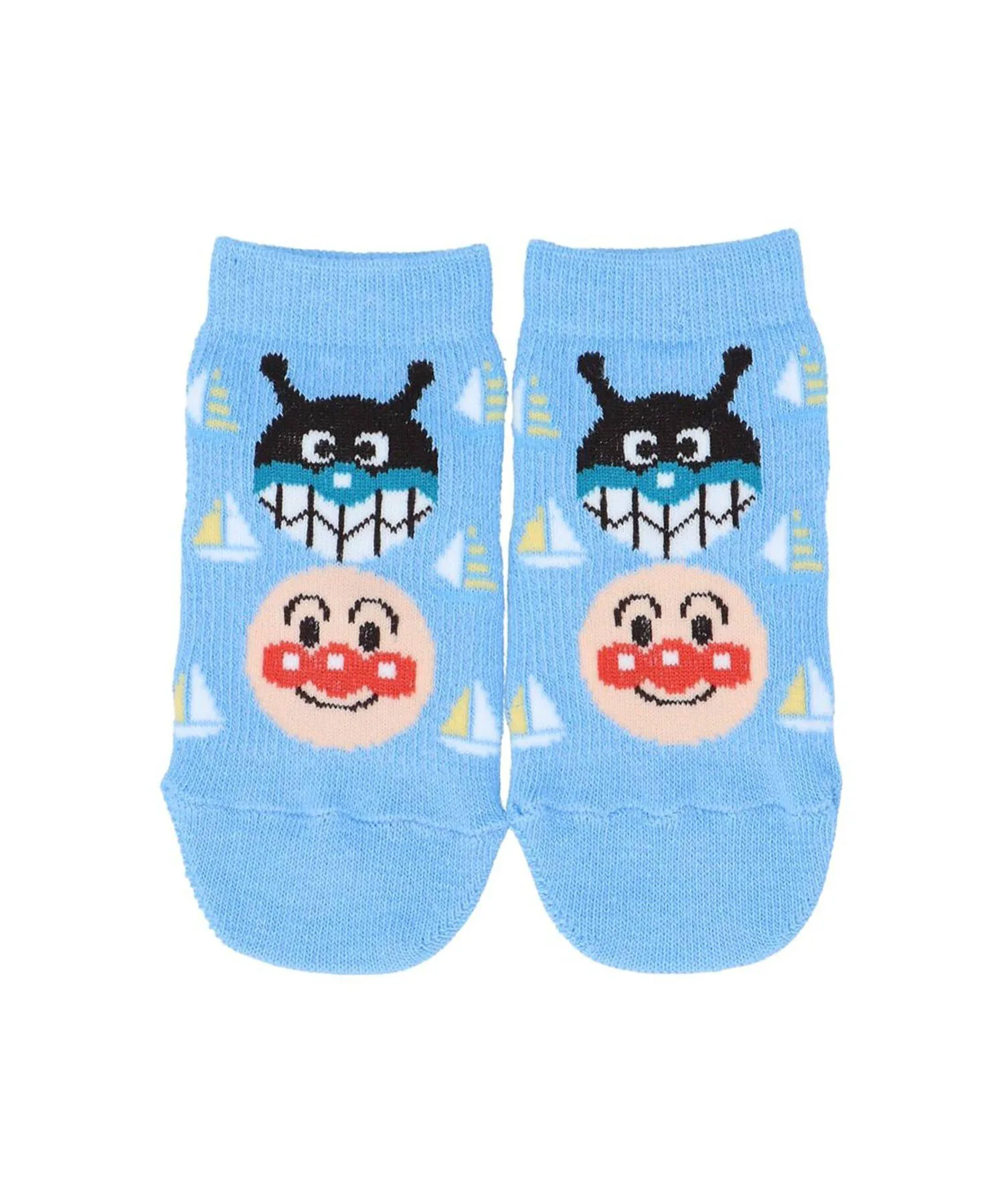APKC/(K) Короткие носки с сетчатым рисунком в виде яхты Anpanman Kids Collection, blue