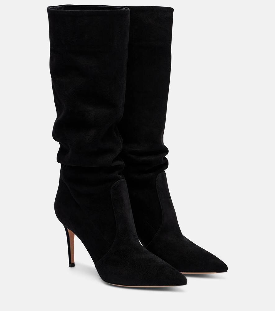 Ботинки Хансен 85 замшевые высокие Gianvito Rossi, Black