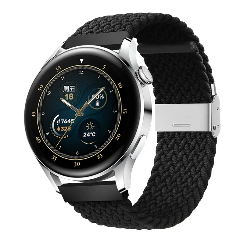 

Biaodaige Часы Strap Huawei Compatibility Nylon Material, Black