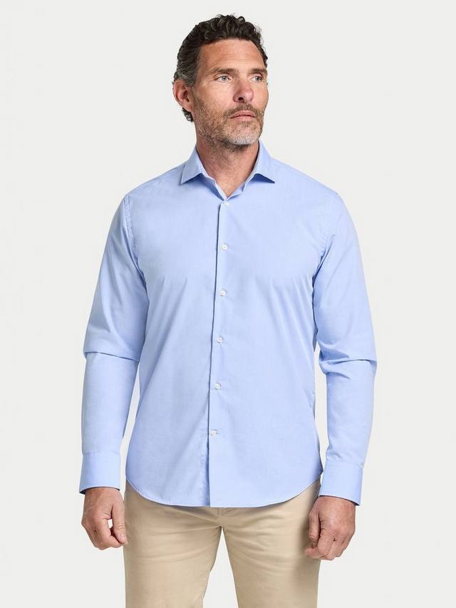 

Обычная оксфордская рубашка из хлопка добби Raging Bull, Sky Blue