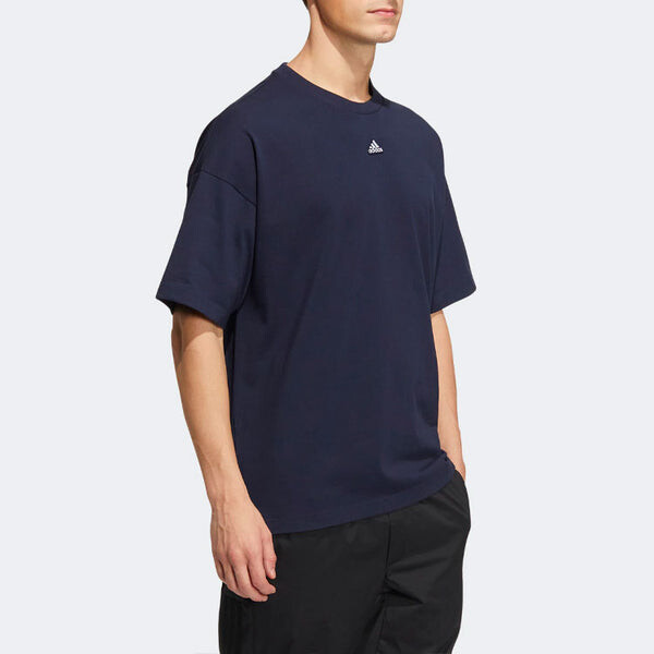 Футболка Adidas Short Sleeve Tee 'Navy', синий — фото 4