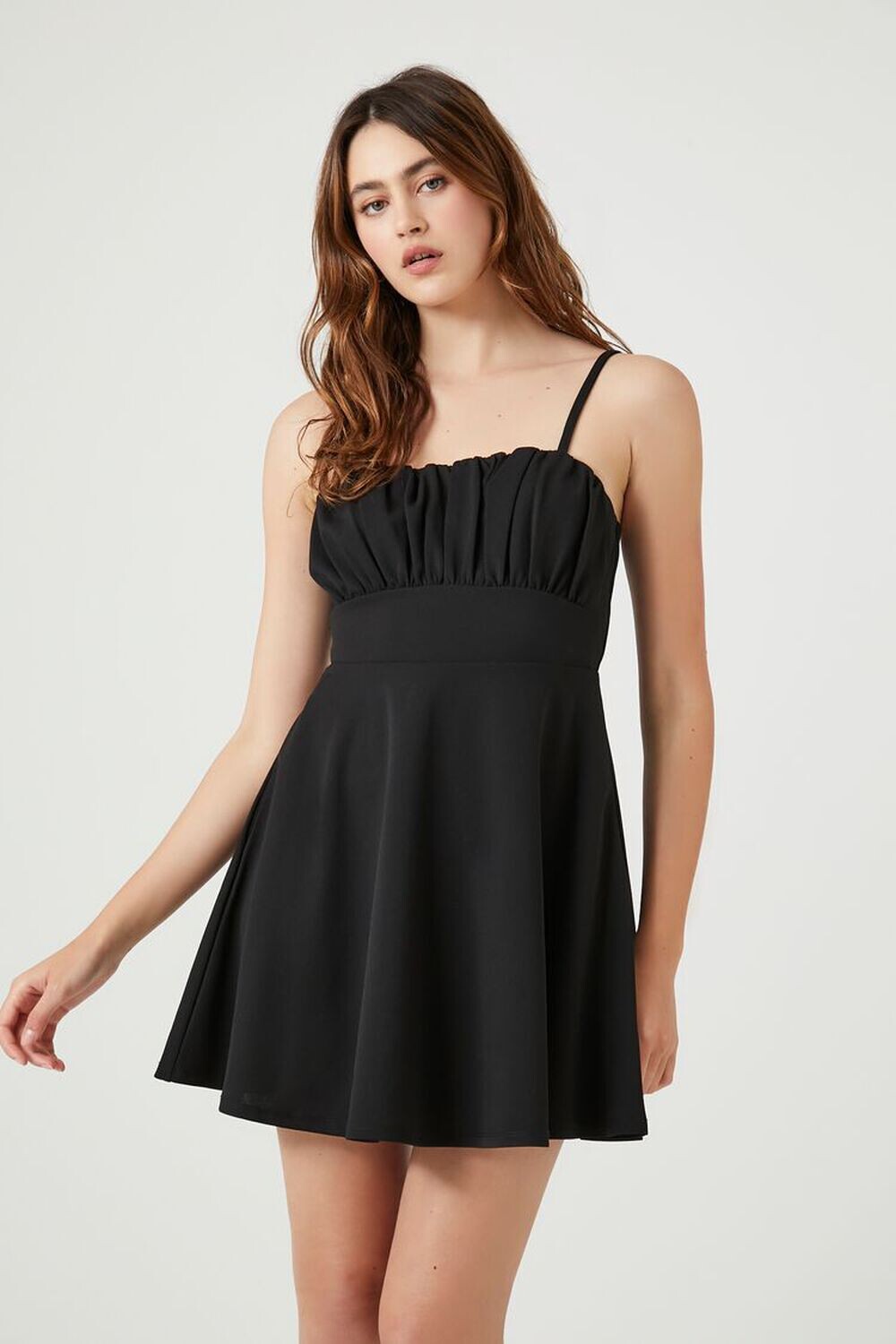 

Мини-платье с расклешенной юбкой Sweetheart Forever 21, черный