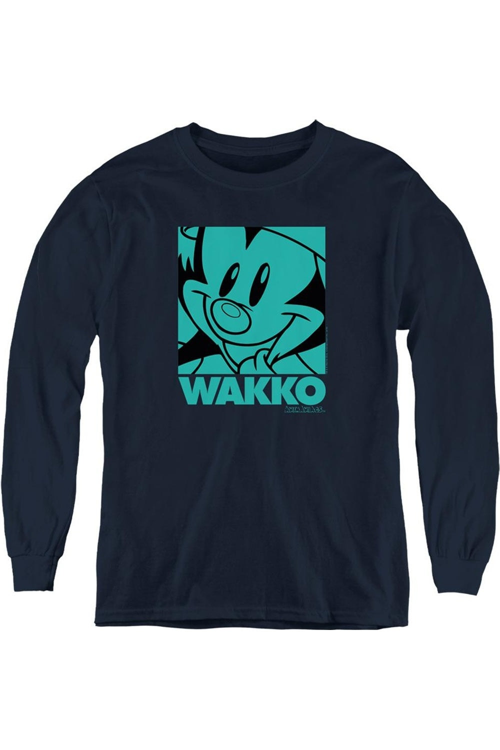 

Молодежная толстовка с длинным рукавом Animaniacs Pop Wakko Gildan, темно-синий