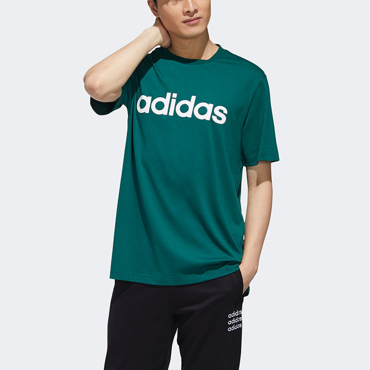 Футболка adidas neo Sports Round Neck Short Sleeve Green, зеленый — фото 3