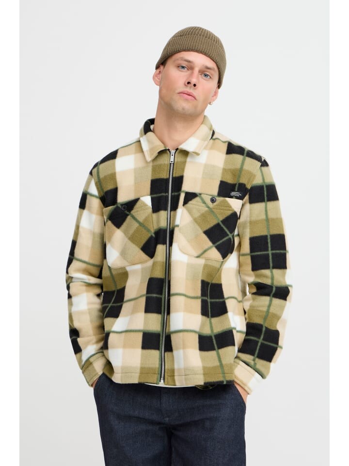 

Переходная куртка BLEND Hemdjacke BHShirt Fleece 20718195, оливковый