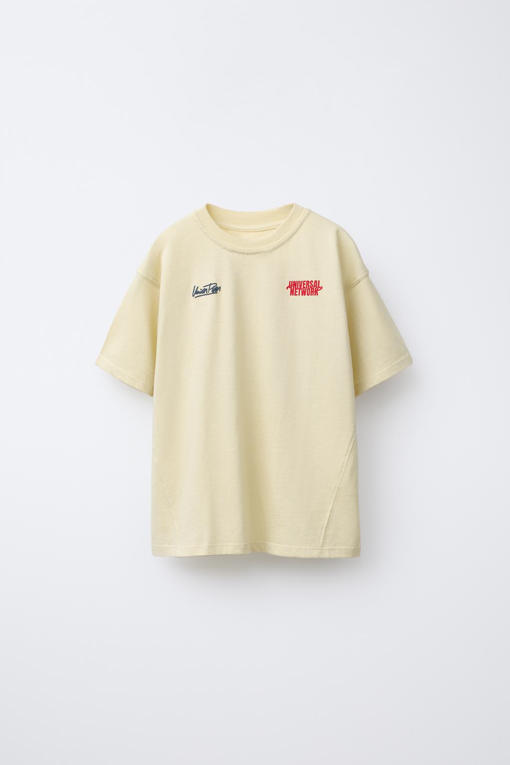 

Футболка с принтом ZARA, цвет Pastel yellow