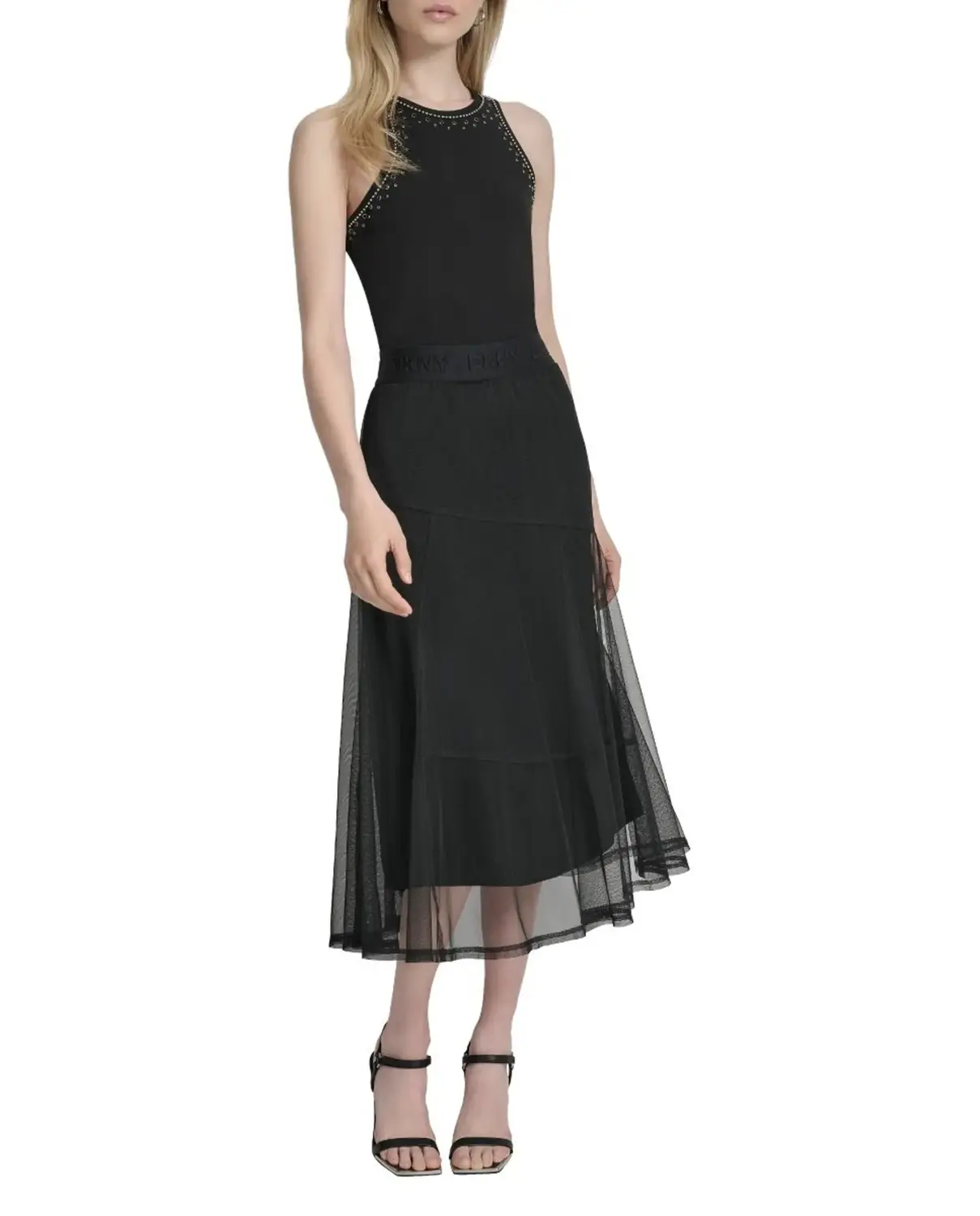 

Женская многослойная свободная юбка DKNY, черный