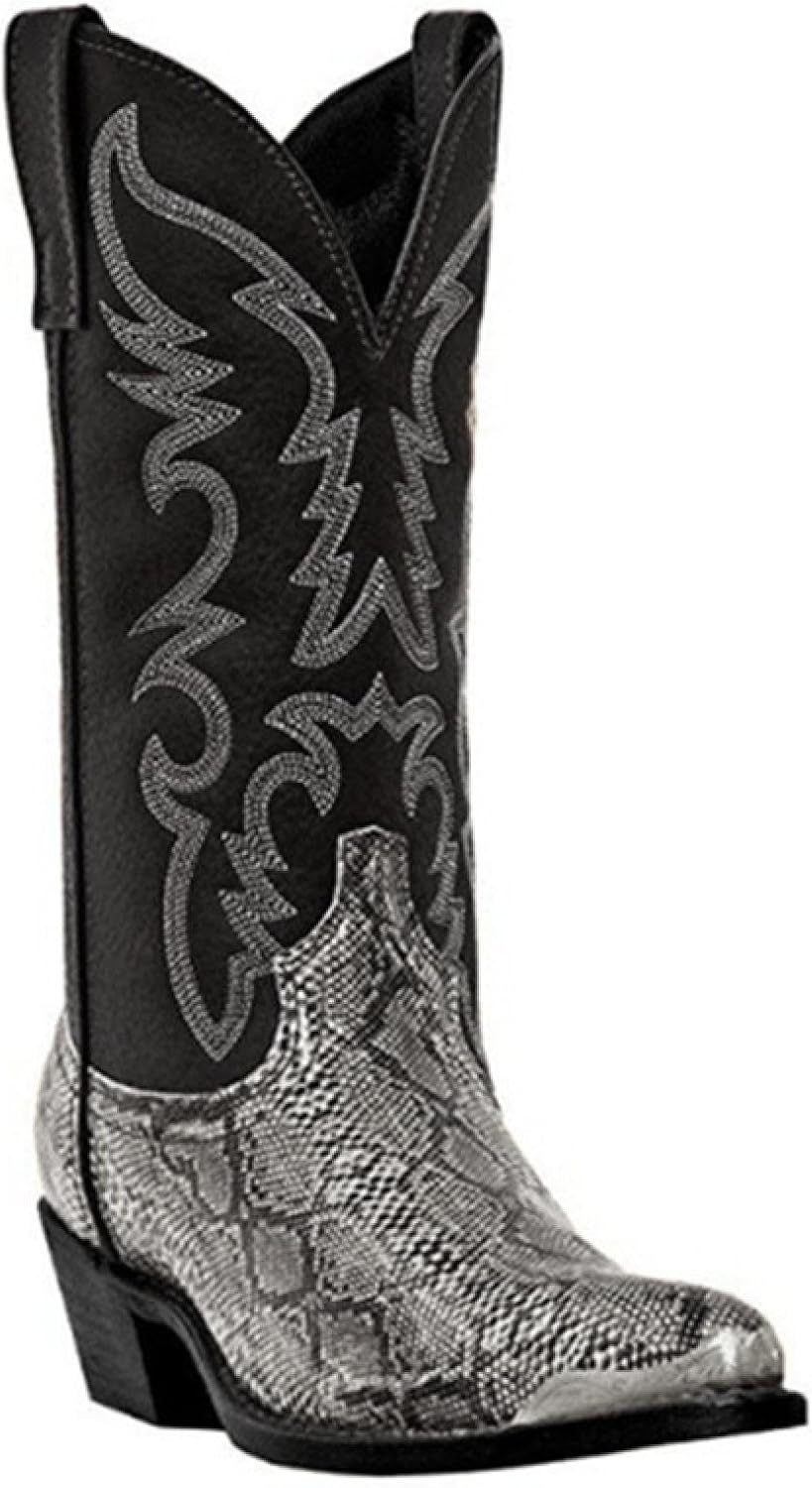 

Мужские коричневые ковбойские сапоги JHTZXEEI с узором кожи змеи, квадратный носок, массивный каблук, размер US 11