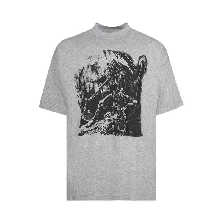 

Футболка Vetements Goth Oversized T-Shirt Grey Melange, серый