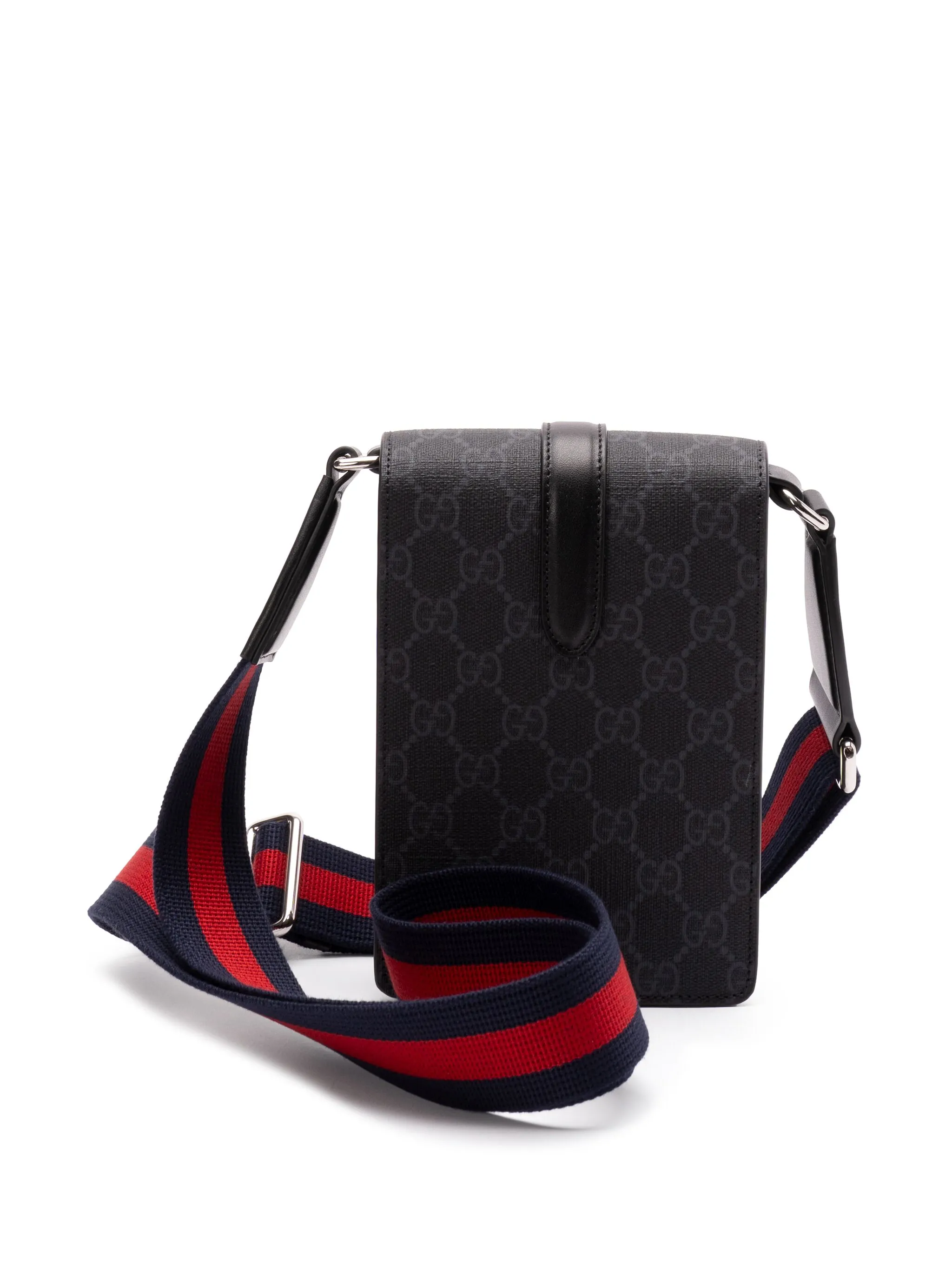 Сумка-мессенджер размера мини с логотипом GG Gucci, черный — фото 2