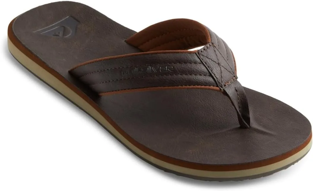 Мужские сандалии Quiksilver Carver из нубука, цвет Demitasse Solid
