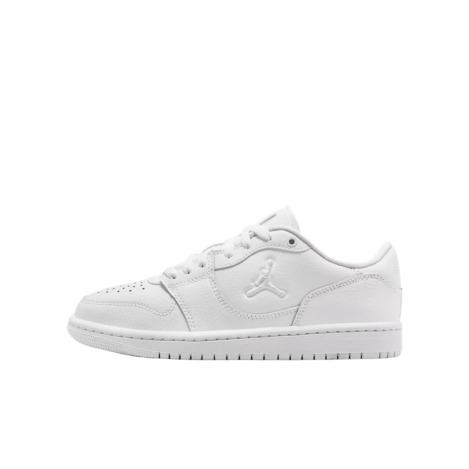 Кроссовки для скейтбординга низкие из натуральной кожи unisex для детей court connect Jordan, White/Pure Platinum
