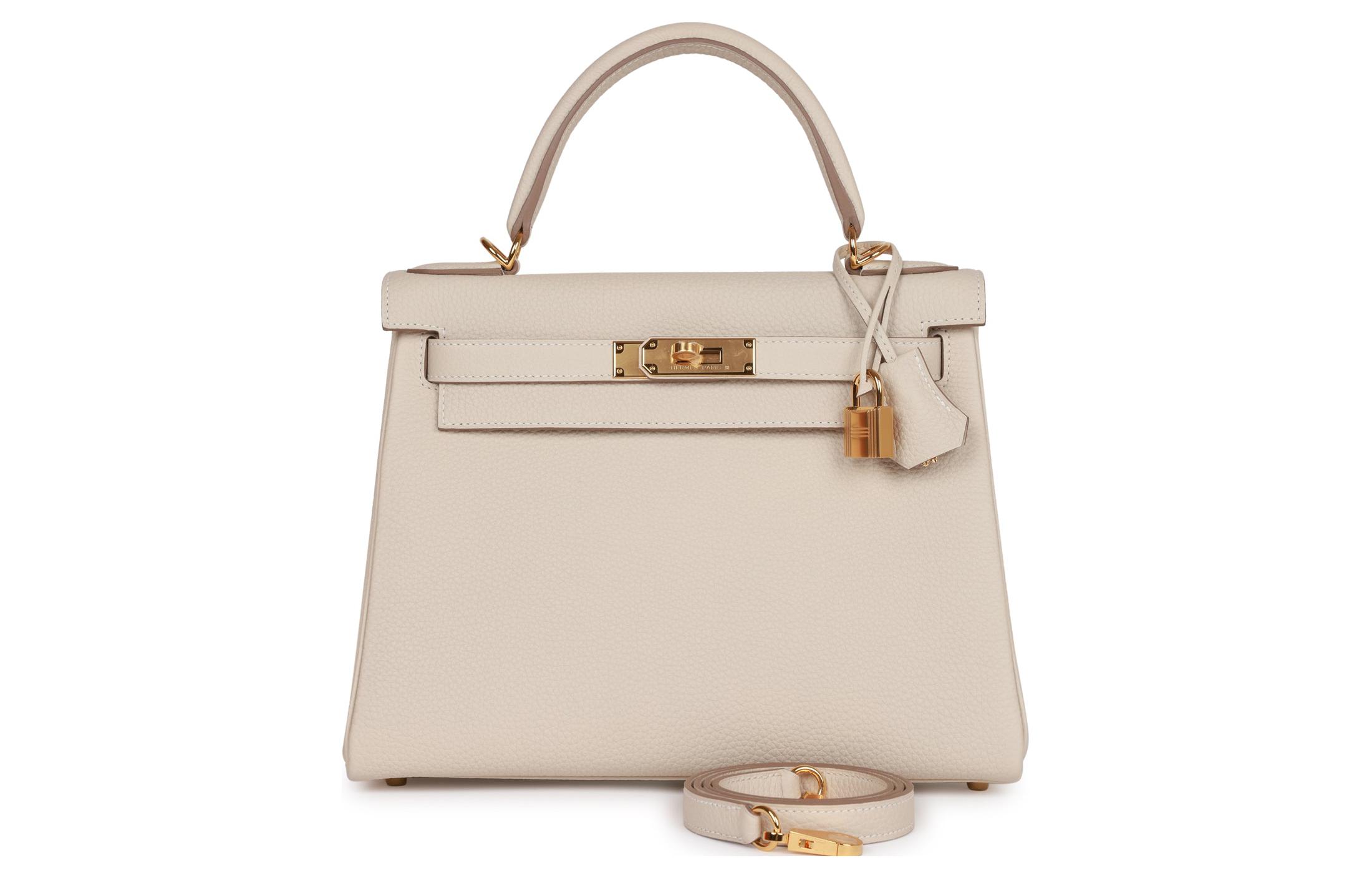 

HERMES Сумка Kelly Togo Calfskin Kelly Bag Handbag Regular женская 10 Craie Milkshake White