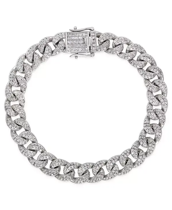 

Мужской браслет из кубинских звеньев «Гавана» 8 мм Anna Zuckerman, platinum