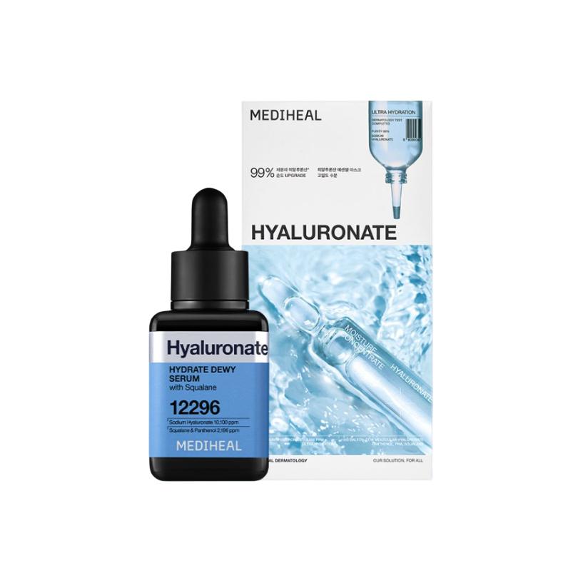 

Набор для ухода за кожей с гиалуроновой кислотой: сыворотка 40 мл + 10 масок для лица увлажняющие MEDIHEAL