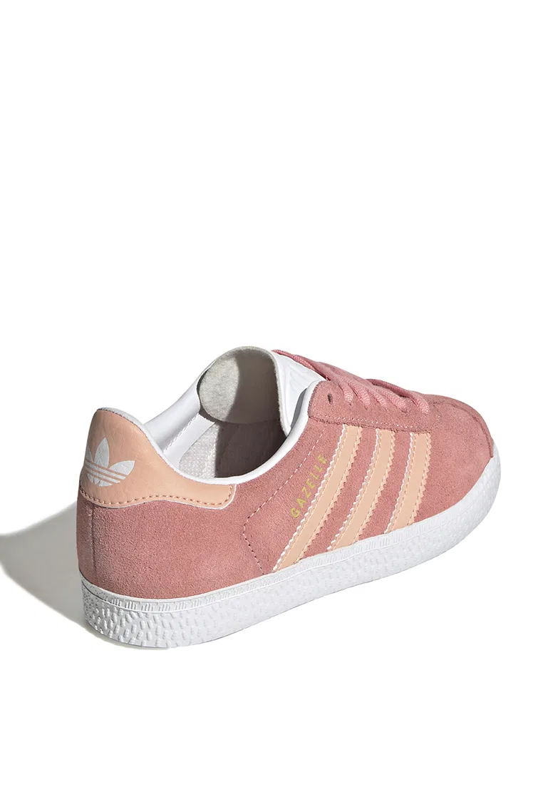 Кроссовки детские Gazelle, Adidas, белый/розовый/розовый — фото 3