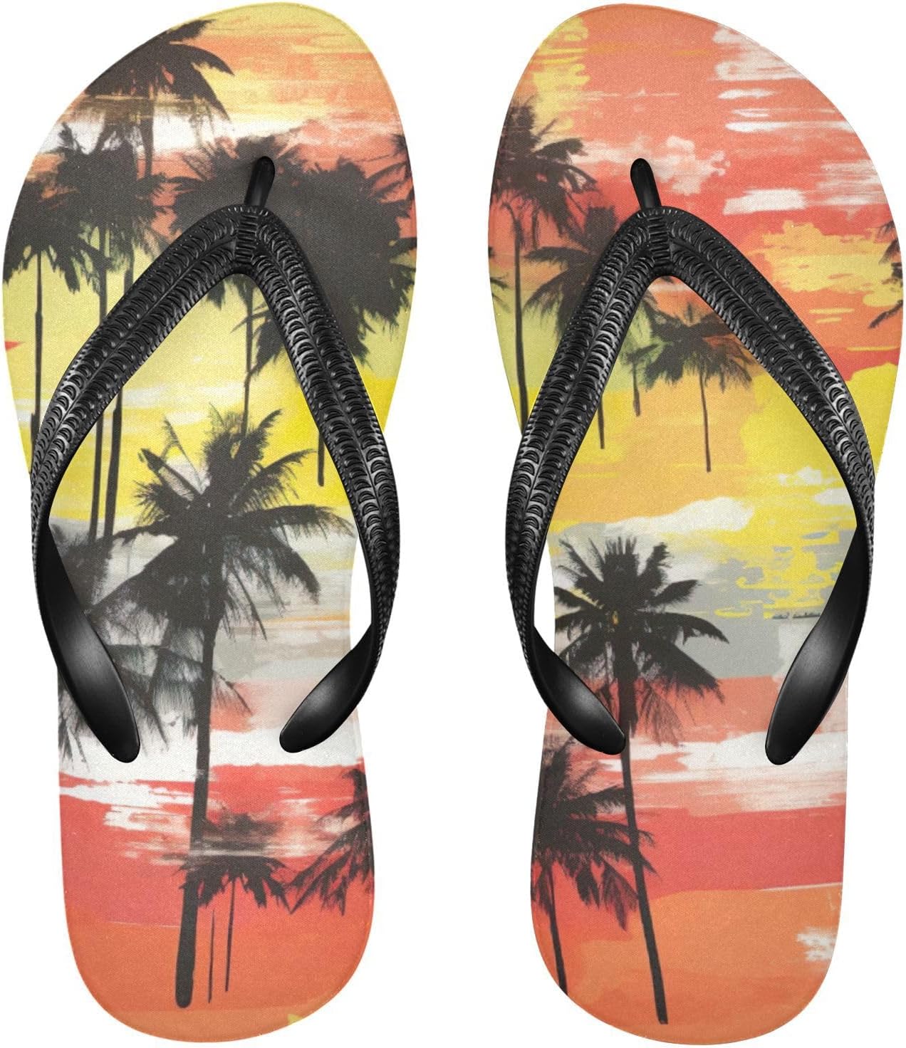 

Женские и мужские летние пляжные шлепанцы Palm Leaf с тропическим дизайном, для душа Kfbe