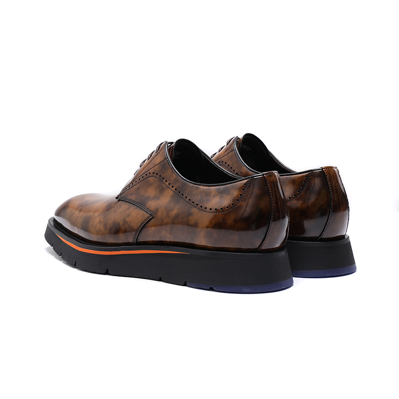 Bansley Кожаные повседневные туфли мужские низкие Gold Brown, музейная кожа, цвет Gold Brown, Museum Leather — фото 4