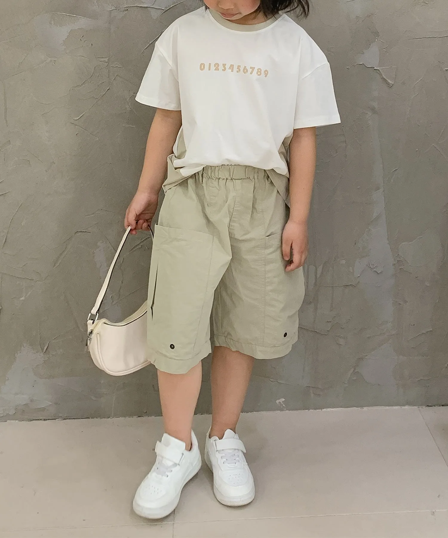 Детские широкие шорты-карго Aimoha Kids, beige — фото 2
