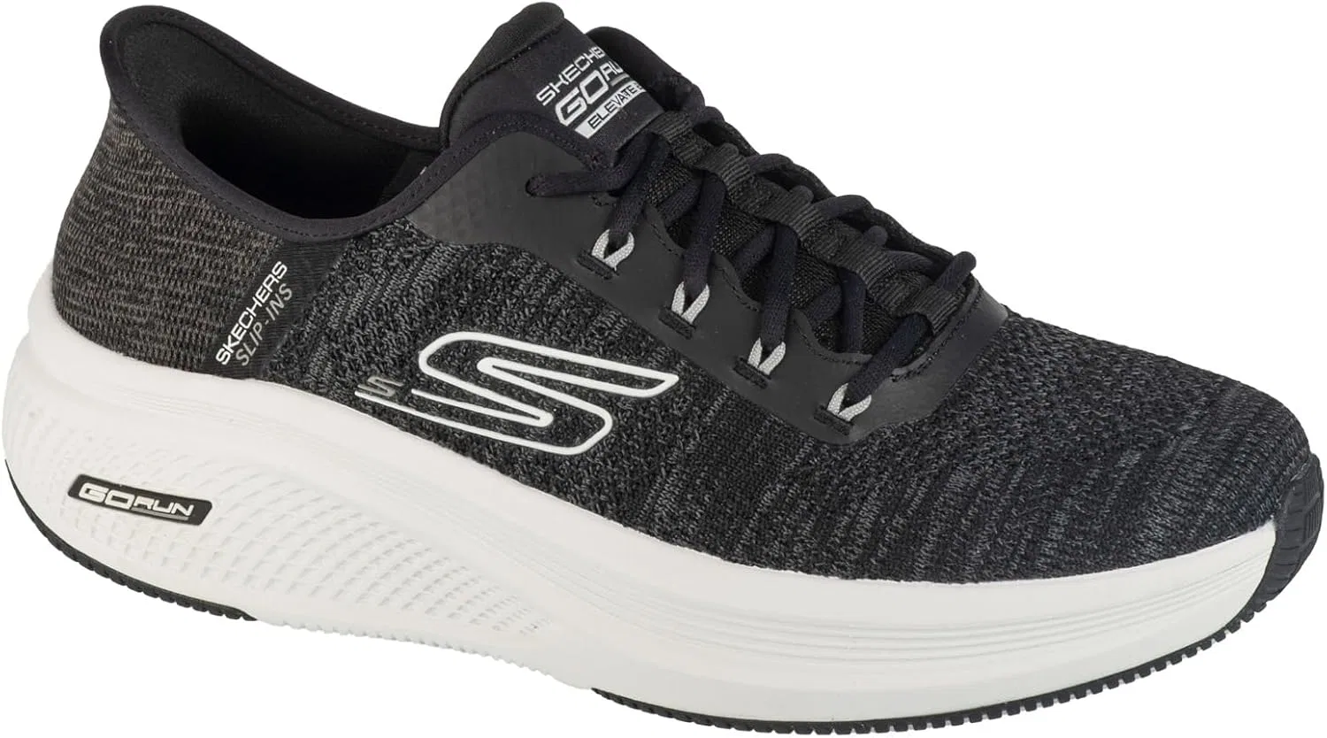 Беговые кроссовки Skechers Herren Go Run Elevate 2.0, Black And White Textile — фото 2